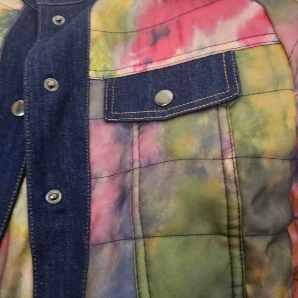 Oolala  Multicolor Tie-Dye Jean Jacket - Picture 11 of 16
